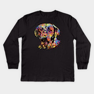 Colorful Dogue de Bordeaux Kids Long Sleeve T-Shirt